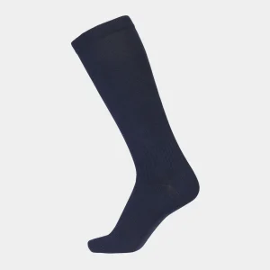 Marinblå bambu stödstrumpor