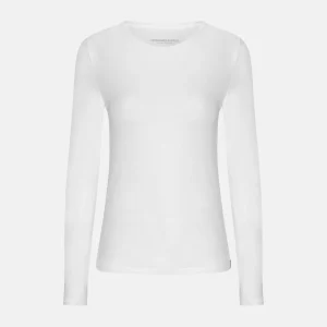 Vit långärmad t-shirt i bambu