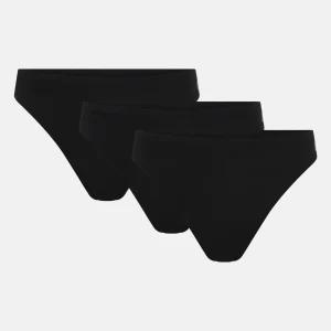 3-pack svarta bambu-stringtrosor