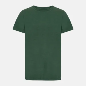 Grön T-shirt i bambu med rund hals