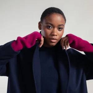 Rifò Ingrid handledsvärmare i återvunnen kashmir Pink Ciclamino