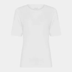 Vit bambu-t-shirt med smal passform