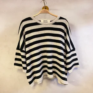 Muse Wear Vibe tröja denim Coal / offwhite