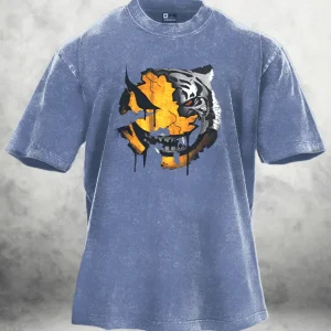 ANGRY SMILEY WASHED T-SHIRT