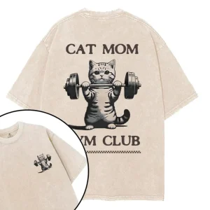 CAT MOM GYM CLUB T-SHIRT