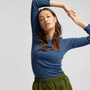 Colorful Standard Långärmad T-shirt Petrol Blue