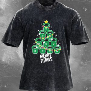 GYMFIT MERRY FITMAS WASHED T-SHIRT