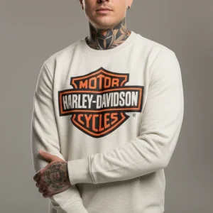 Harley  Davidson  tjock tröja  grå  unisex medium liten large