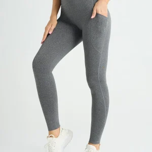Högmidjade leggings med ficka
