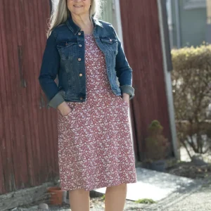 Bambutrikåklänning med avtag i midjan
