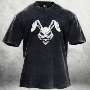 RABBIT RED EYE WASHED T-SHIRT