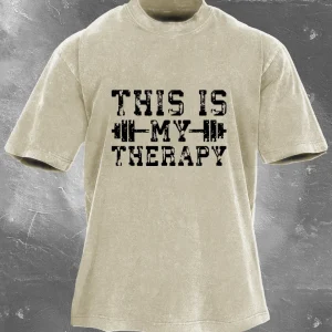 THIS IS MY THERAPY WASHED T-SHIRT