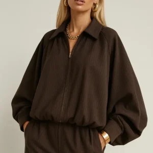Jacka oversized brun
